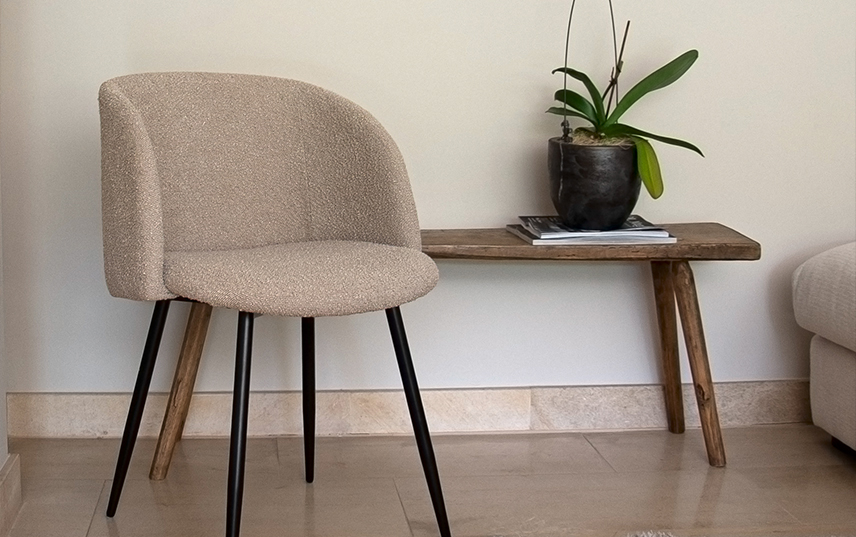Dining Chair Budapest Bouclé Taupe