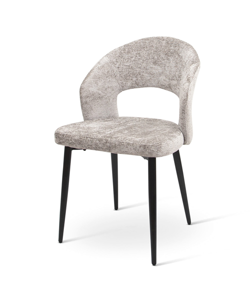 Barcelona Chenille Grey Dining Chair