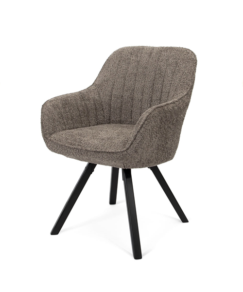 Dining Chair 360° rotating Madrid Taupe